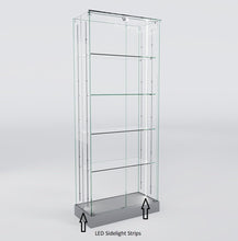 Premier 160 Midi Height Extra Wide Glass Cabinet With No Top Lights - Display Cabinets Direct