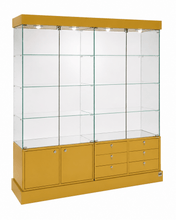 142cm/182cm Colour School Trophy Lockable Display Showcase & Storage With Cupboard & Top Lights (...Wide x 1.8m High) - Glass Cabinets and Custom Showcases