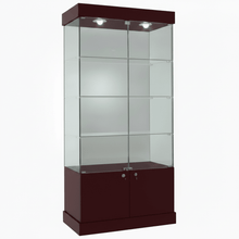 0.73M School Trophy Glass Display Cabinet With Lockable Cupboard & Top Lights (0.73M Wide x 1.88M High) More Colours (P131CS) - Glass Cabinets and Custom Showcases