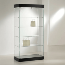 0.73/ 0.93 Premier Glass Display Showcase Slim & Top Lights (…Wide x 1.88M High) More Colours (P131) - Glass Cabinets & Custom Showcases
