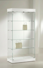 0.73/ 0.93 Premier Glass Display Showcase Slim & Top Lights (…Wide x 1.88M High) More Colours (P131)