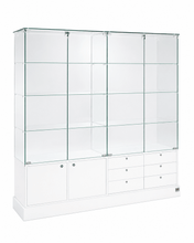 182cm School Trophy Glass Display Cabinet With Cupboard No Top Lights (1.82m Wide x 1.8m High) - Glass Cabinets and Custom Showcases