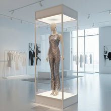 Single Mannequin Showcase with Glass Top - Display Cabinets Direct