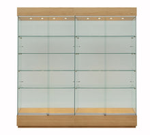 Craftsman 2m Wide Frameless Wooden Display Showcase - Display Cabinets Direct