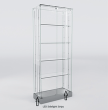 0.73M/ 0.93 Premier Glass Display Showcase Slim (…..Wide x 1.8M High) More Colours Available (P130)