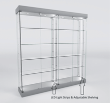 0.73M/ 0.93 Premier Glass Display Showcase Slim (…..Wide x 1.8M High) More Colours Available (P130)