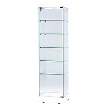 Napoli White Display Cabinet Tall Narrow - Display Cabinets Direct