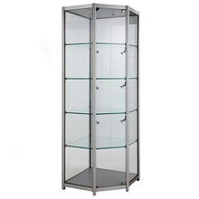 Element Aluminium Corner Cabinet - Display Cabinets Direct