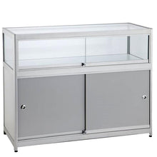 Element Aluminium Display Storage Counter (100cm wide, 60cm deep) - Display Cabinets Direct