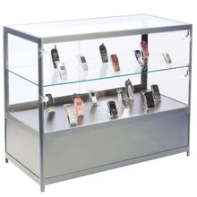 Element Aluminium Shop Storage Counter (100cm wide, 50cm deep) - Display Cabinets Direct