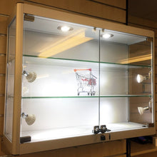 Element Aluminium Wall Mounted Shop Cabinet - Display Cabinets Direct