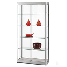 Aspire GPC 1000 Glass Display Cabinet Silver - Display Cabinets Direct