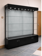 School Trophy Glass Display Cabinet with cupboard - 2m Wide x 2.1m High - Display Cabinets Direct