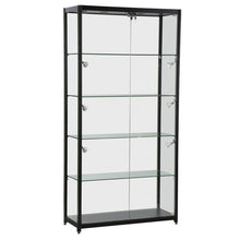 Element Black Aluminium Display Cabinet (100cm wide, 40cm deep) - Display Cabinets Direct
