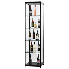 Element Black Aluminium Shop Cabinet (60cm wide, 40cm deep) - Display Cabinets Direct