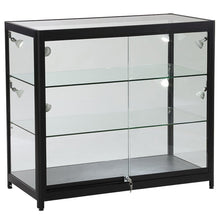 Element Black Aluminium Shop Display Counter (100cm wide, 50cm deep) - Display Cabinets Direct