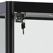 Element Black Aluminium Shop Cabinet (60cm wide, 40cm deep) - Display Cabinets Direct