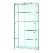 Vista Silver Display Cabinet Tall Extra Wide - Display Cabinets Direct