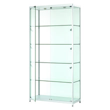 Vista Silver Display Cabinet Tall Extra Wide - Display Cabinets Direct
