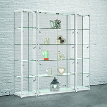 Vista Silver Display Cabinet Tall Extra Wide - Display Cabinets Direct