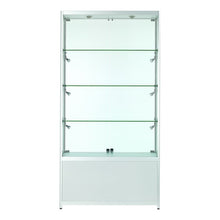 Vista Silver Display Cabinet Tall Extra Wide (with storage) - Display Cabinets Direct