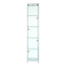Vista Silver Display Cabinet Tall Narrow - Display Cabinets Direct