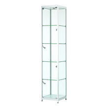 Vista Silver Display Cabinet Tall Narrow - Display Cabinets Direct
