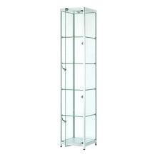 Vista Silver Display Cabinet Tall Narrow - Display Cabinets Direct