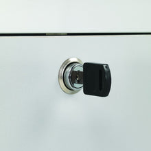 Vista Silver Display Cabinet Tall Narrow (with storage) - Display Cabinets Direct