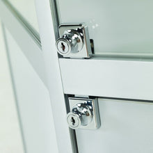 Vista Silver Display Cabinet Tall Narrow (with storage) - Display Cabinets Direct
