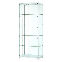 Vista Silver Display Cabinet Tall Wide - Display Cabinets Direct