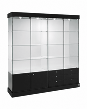 142cm Premier Lockable Display Showcase & Storage With Cupboard & Top Lights (1.42m Wide x 1.8m High) - 161CM - Glass Cabinets and Custom Showcases