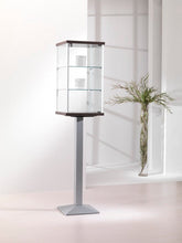 Fusion 4PF Jewellery Glass Showcase - Aluminium Frame, Lockable Doors, Toughened Glass, 2 Shelves - Display Cabinets Direct