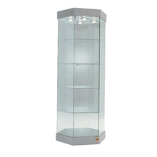 Premier 201 Hexagonal Showcase With Top Lights - Display Cabinets Direct