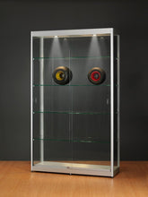 Aspire GPC 1200 Glass Display Cabinet silver - Display Cabinets Direct
