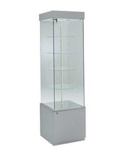 Premier 171R Rotating Glass Display Case With Cupboard & Without Top Lights - Display Cabinets Direct