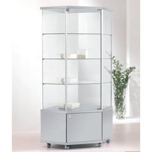 Fusion 70M Corner Cabinet With Storage - Display Cabinets Direct