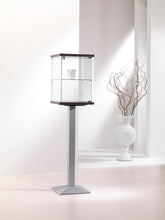 Fusion 2PF Lockable Glass Display Cabinet with Adjustable Shelf & Wood Veneered Base - Display Cabinets Direct