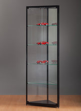 Aspire MPC 500 Glass Corner Display Cabinet black - Display Cabinets Direct
