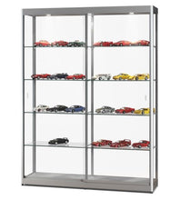 Aspire GPC 1500 Glass Display Cabinet Silver - Display Cabinets Direct