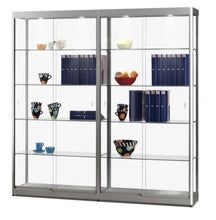 Aspire GPC 1976 Glass Display Cabinet Silver - Display Cabinets Direct