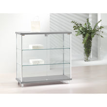 Fusion 93B Lockable Display Counter with Glass Shelves and Custom Options – 93x92x39cm - Display Cabinets Direct
