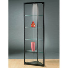 Aspire MPC 500 Glass Corner Display Cabinet black - Display Cabinets Direct