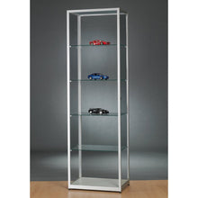 Aspire WMS 600 Glass Display Cabinet Silver - Display Cabinets Direct