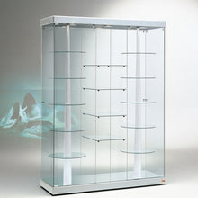 Kensington 140G Rotating Shelf Glass Showcase with LED Lights & Lockable Doors - Display Cabinets Direct