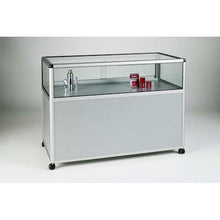 Britannia UB008 One Third Display Aluminium Framed Counter - 1.25m wide - Display Cabinets Direct