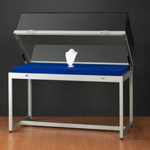 Genus TGV1200 Display Case with Gas Springs Silver Finish - Display Cabinets Direct