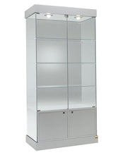 Premier 121 Glass Display Showcase with Lighting & Cupboards - Display Cabinets Direct