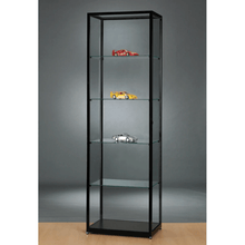 Aspire WMS 600 Glass Display Cabinet Black - Display Cabinets Direct